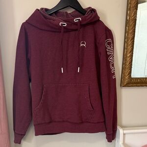 Cinch Maroon Hooded Sweatshirt with Sleeve Logo